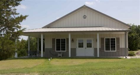 metal building with porch arond house|morton metal houses.